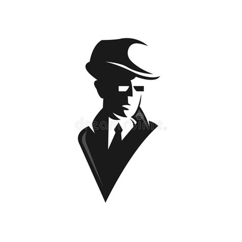 Spy Detective Logo Design Template Criminal Internet Hacker Logo Stock