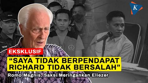 Romo Magnis Anggap Richard Eliezer Tetap Keliru Soal Tewasnya Yosua