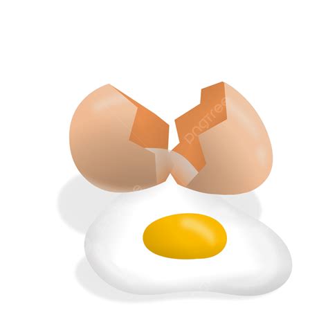 Cracked Eggs Png Image Spilling Cracked Chicken Egg Illustration