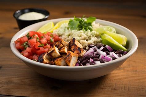 Zesty Chipotle Chicken Bowl Premium Ai Generated Image