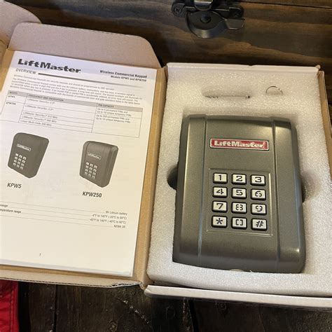 Liftmaster Kpw250 250 Code Wireless Commercial Keypad Led Backlight