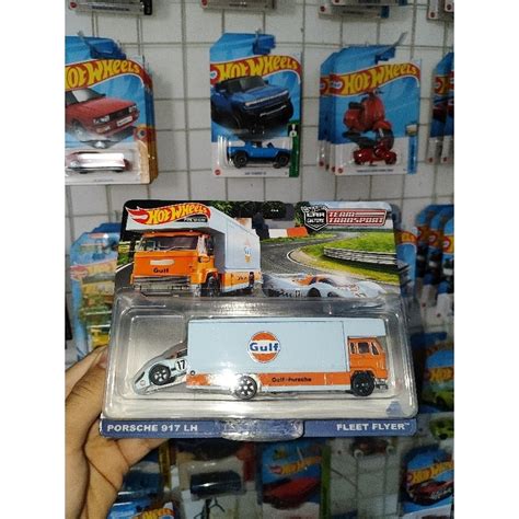 Jual Hot Wheels Team Transport Porsche Lh Fleet Flyer Gulf Edition Shopee Indonesia