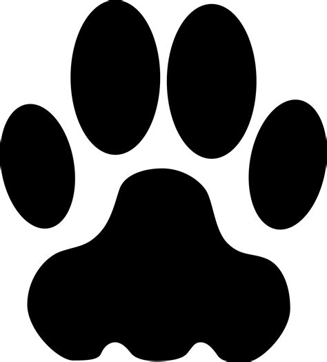 Clipart - Cat or cougar footstep/track