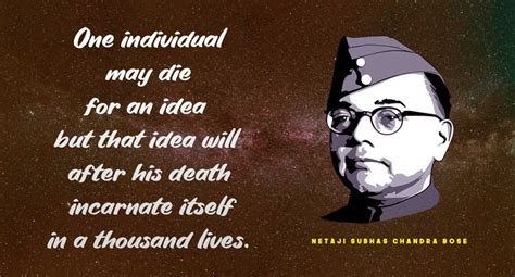 Netaji Subhash Chandra Bose Jayanti Motivational Quote Poster – India NCC