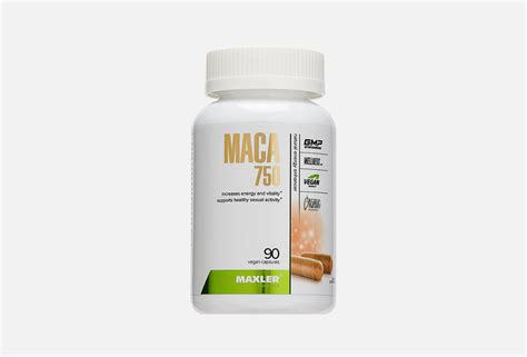 MAXLER Мака 6:1 концентрат Maca 750 6:1 Concentrate в капсулах 90 шт ...