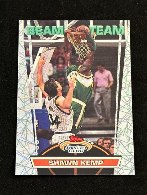 Lot 1992 93 Topps Stadium Club Beam Team Shawn Kemp HOF