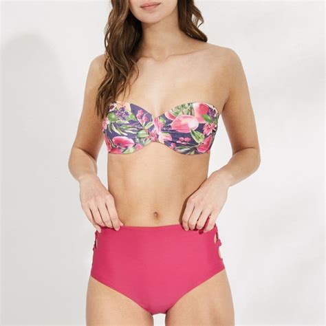 Conjunto Bikini Bandeau Sin Tirantes Copa C Relleno Fino Foam Ysabel Mora Limited Edition