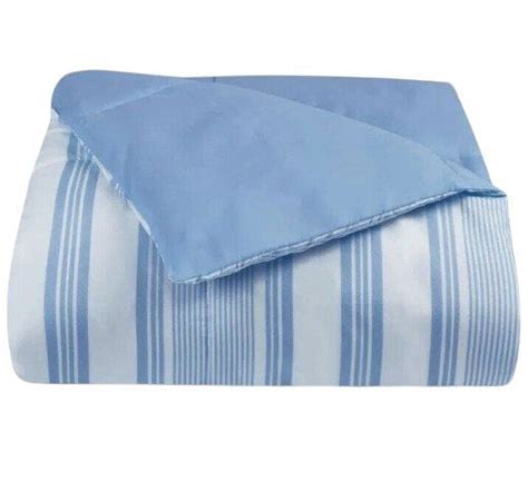 Martha Stewart Reversible Plaid Twin Comforter Chambray Williams Twin