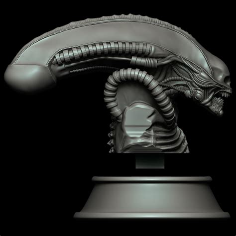 Stl File Xenomorph Bust 👤・template To Download And 3d Print・cults