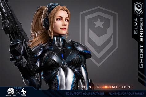 Starcraft Nova Ghost 14 Resin Statue Von War Story And Ghost Four