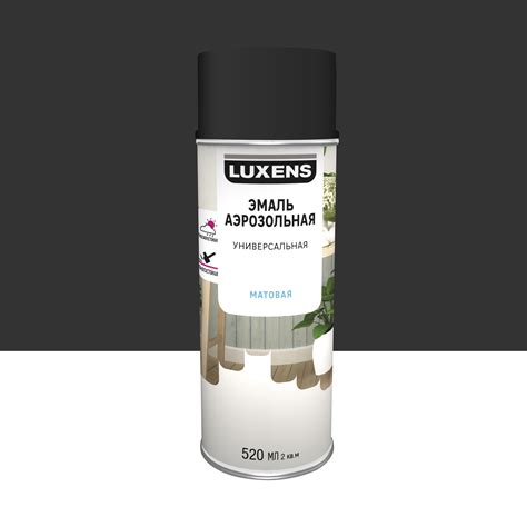 Эмаль аэрозольная декоративная Luxens матовая цвет черный 520 мл ️ ...