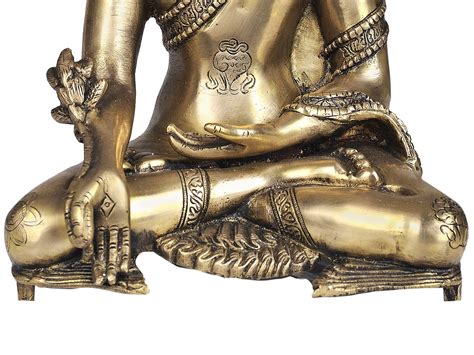 Tibetan Buddhist Deity Medicine Buddha In Brass Handmade Made