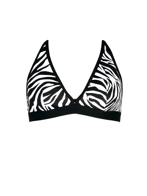 Mi Kki Biustonosz K Pielowy I Bikini Zebra Print Miss Lou Miss Lou Sklep Feba