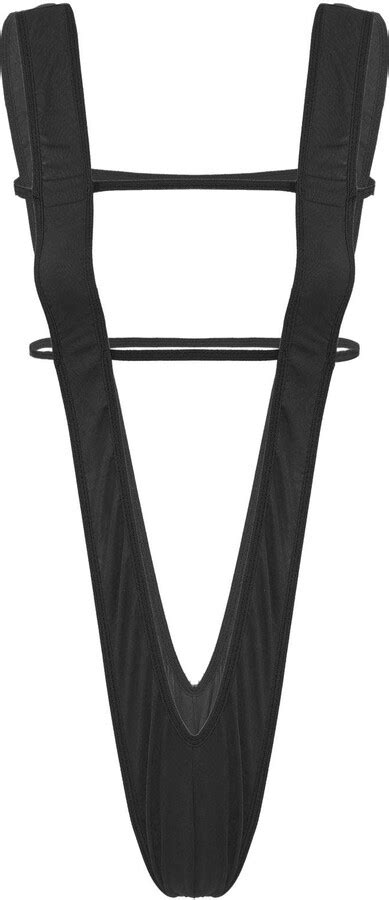 Dpois Women S Faux Leather One Piece Halter Neck Micro Bikini Thong Bodysuit Backless Leotard