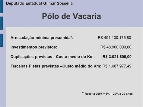 Deputado Estadual Gilmar Sossella Ppt Carregar