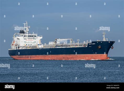 Oil Chemical Tanker Eco Fleet On The River Elbe Stock Photo Alamy