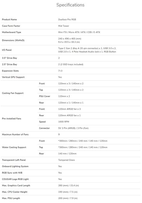Buy Cougar CGR-5AD1B-RGB Case (No PSU) - SaveOnIT.com.au