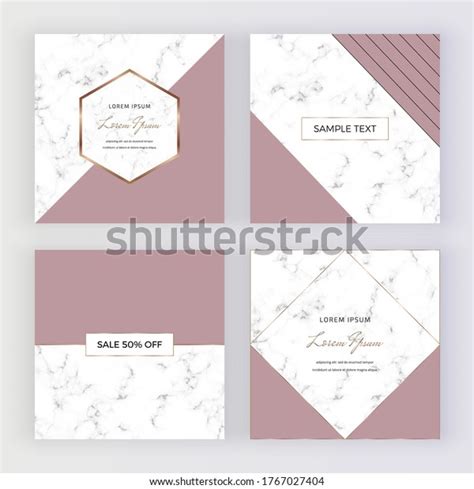Geometric Social Media Banners Nude Triangles Stock Vector Royalty Free 1767027404 Shutterstock