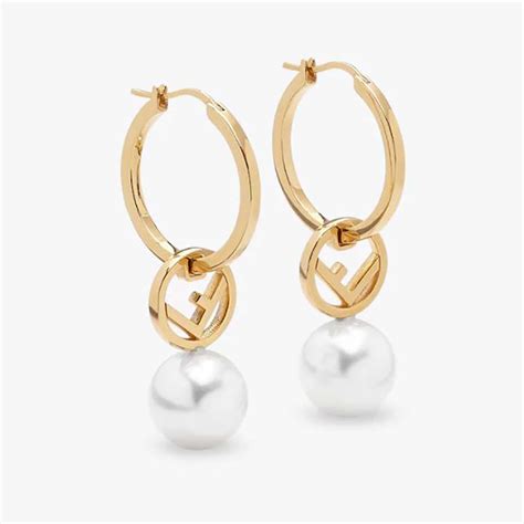 Fendi Women F Is Fendi Earrings Gold Colored Earrings