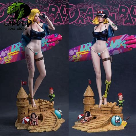 Dragon Ball Z Anime Figurine Android Action Figure Sexy Toys Bikini Doll Sand Swimwear
