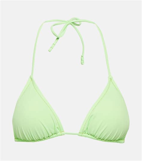 Susan Triangle Bikini Top In Green Reina Olga Mytheresa