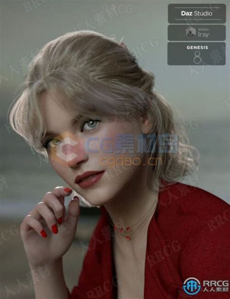 法式刘海半马尾女性休闲发型3d模型合集 Cg素材岛