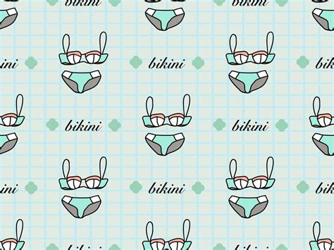 Bikini Personaje De Dibujos Animados De Patrones Sin Fisuras Sobre Fondo Verde 9954769 Vector En