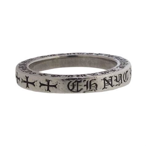 クロムハーツ CHROME HEARTS 3mm SPACER NYC FUCK YOU ファックユースペーサーリング シルバー サイズ メンズ日本サイズ20号 61A25 ランクB 中古