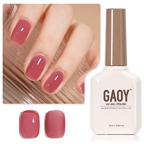 Amazon Gaoy Jelly Nude Gel Nail Polish Ml Sheer Nautral Gel Polish Uv Light Cure For