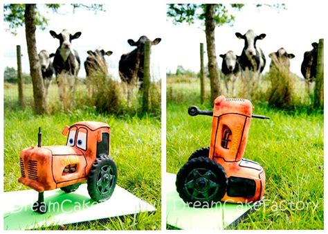 Tipping Tractor From Cars Decorated Cake By Eline Cakesdecor
