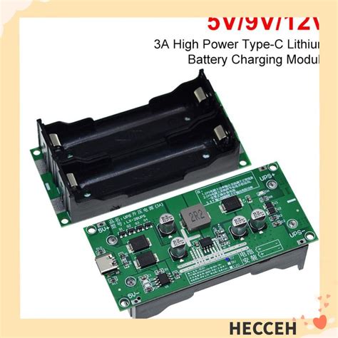 HECCEH DC DC Boost Module 5V 9V 12V 18650 Lithium Battery UPS Power