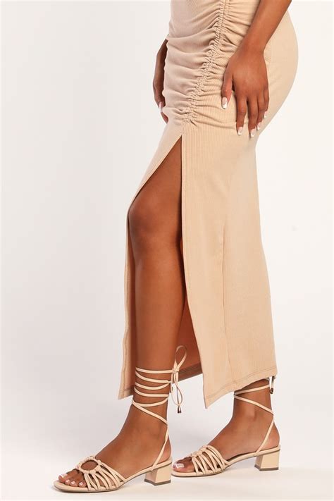 Light Nude Sandals Lace Up Sandals Strappy Sandals Lulus