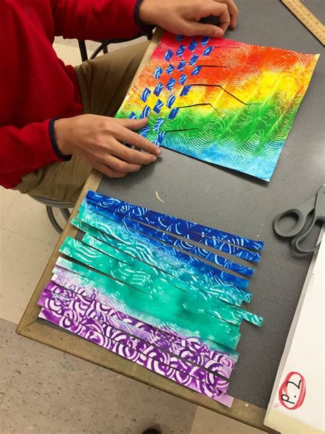 Paste Paper Masterpieces School Art Projects Elementary Art