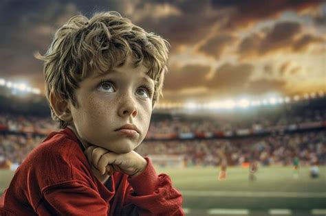 Premium Photo Young Boy With Soccer Ball