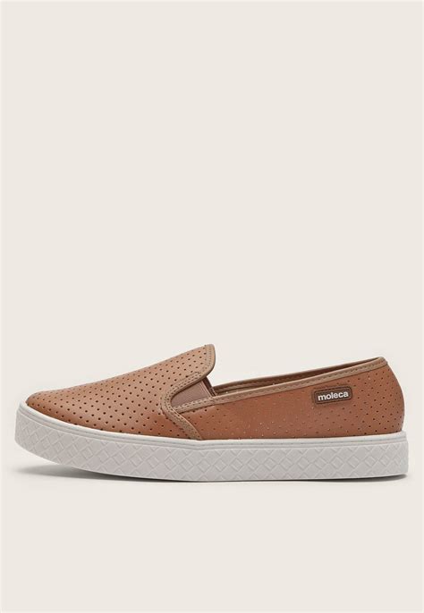 T Nis Slip On Moleca Perfuros Nude Compre Agora Dafiti Brasil