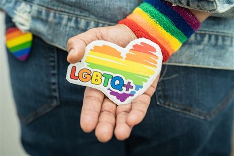 Lgbt Arco Iris Colorido Bandera Coraz N Y Cinta S Mbolo De Lesbiana Gay Bisexual Transg Nero