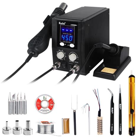 Kaisi SMD Rework Soldering Station Hot Air Gun Soldering Station Repair Welding Set PCB