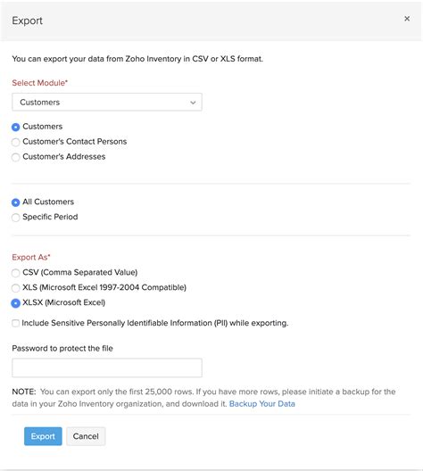 Importing & Exporting Contacts:: Knowledge Base | Zoho Inventory
