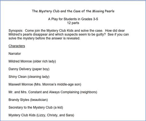 Play Scripts For Kids