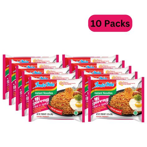 Buy Indomie Mi Goreng Stir Fry Hot And Spicy Instant Noodles Individually Wrapped Packs