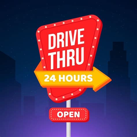 Free Vector Drive Thru Sign