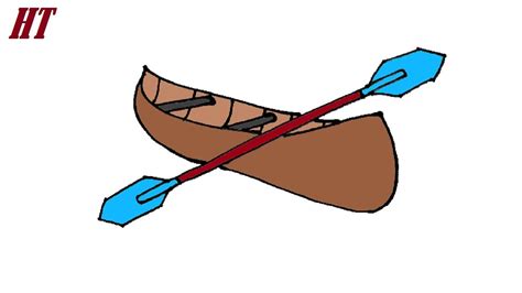 How To Draw A Canoe Easy YouTube