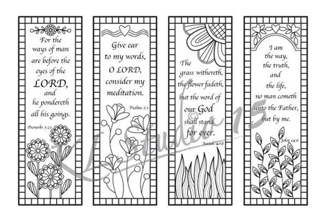 Bible Verse Coloring Bookmarks, Instant Download - Etsy