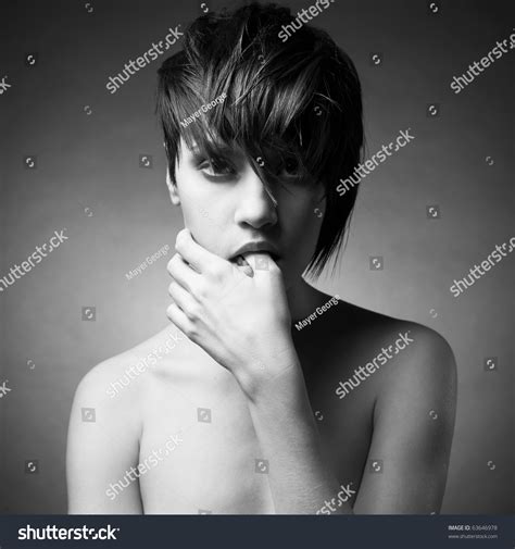 Portrait Nude Sensual Woman Elegant Hairstyle Stock Photo 63646978 Shutterstock