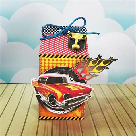 Caixinha Para Festa Tema Hot Wheels Elo Produtos Especiais