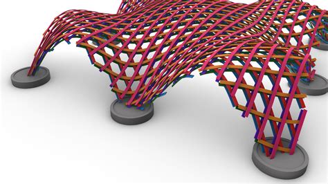 Layered Beams Parametric Pavilion 3d Model Cgtrader