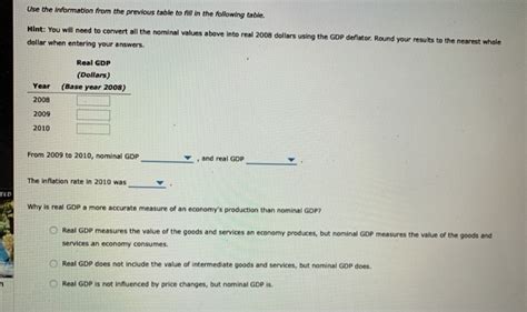 Solved 7. Real versus nominal values and correcting for | Chegg.com