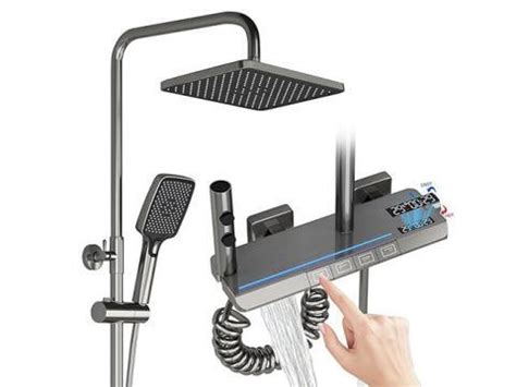 Bakicth Digital Rain Shower Set Hot And Cold Mixer Her Steps