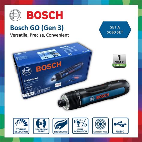 BOSCH GO 3 CORDLESS SCREWDRIVER 3.6V GO3 / Cordless Screw Driver Bateri ...