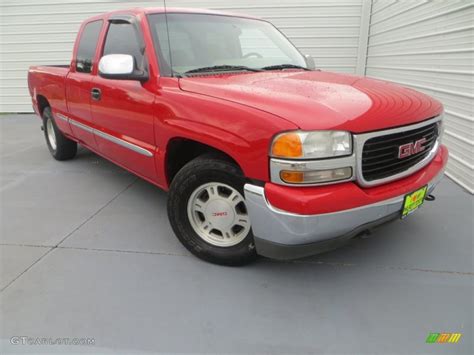 2001 Fire Red Gmc Sierra 1500 Sle Extended Cab 83377980